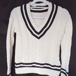 Polo Ralph Lauren V-neck Cable-knit Sweater Size S
